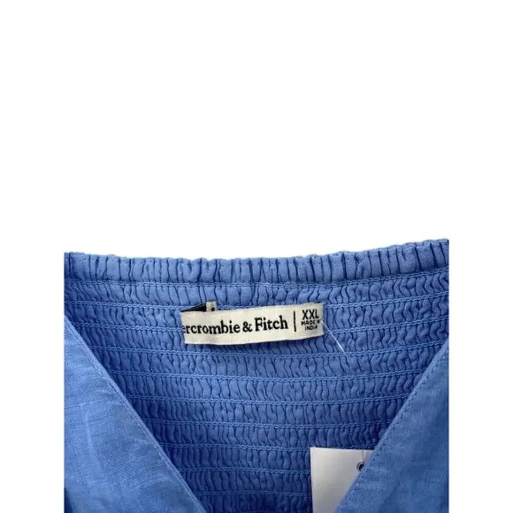 Abercrombie & fitch Blue Button Down Sleeveless‎ Maxi Dress.